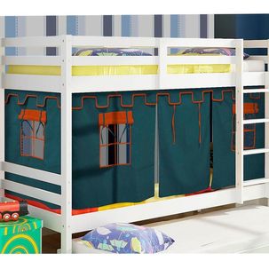 Cortina Tipo Tenda Castelo Para Beliche Teen Play Casatema Azul