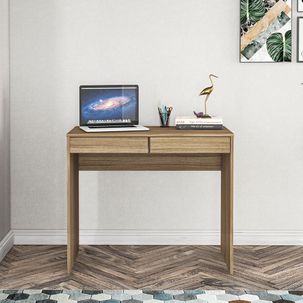 Escrivaninha 90cm 2 Gavetas Tijuca Castanho