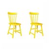 Kit 2 Cadeiras Madeira Maciça Country Amarelo