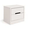 Mesa de Cabeceira 2 Gavetas S822 Dormitorio Padrão Branco