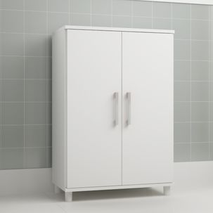 Balcão Multiuso com 2 Portas 1 Prateleira Interna BS 05 - Branco