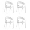 Conjunto 4 Cadeiras em Polipropileno Glass Plus Branco