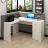 Mesa para Escritório em L com 3 Gaveta Me4101 Branca