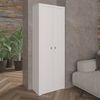 Armário para Escritório 171,5x60cm com 2 Portas e 5 Prateleiras ME4105 Branco