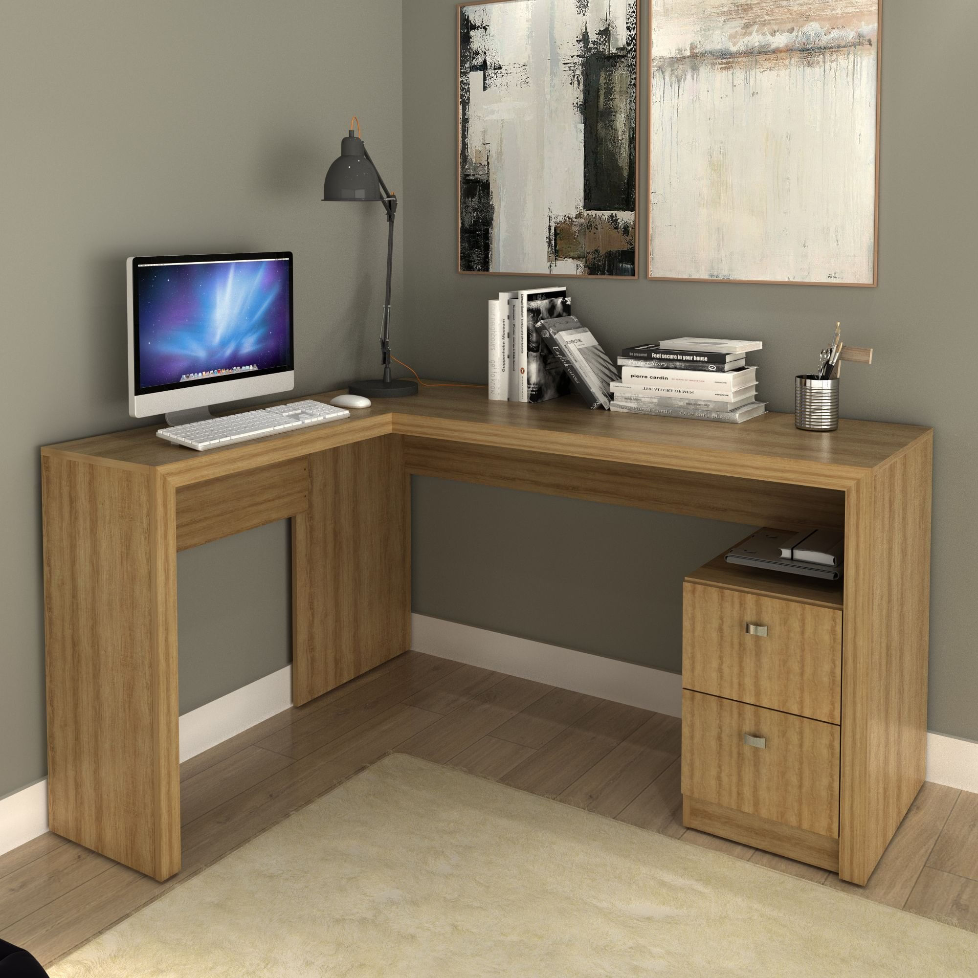 Mesa para Escritório 2 Gavetas ME4129 Tecno Mobili