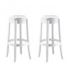 Conjunto 2 Banquetas em Polipropileno Shine Plus Branco