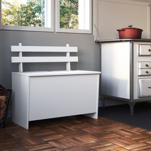 Caixa Porta Trecos com Acento Branca