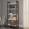 Estante para Livros 5 Prateleiras 165,5cmx65cm AZ Branco/Preto Onix