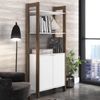 Estante para Livros Alta 2 Portas AZ Branco/Preto Onix