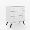 Cômoda Retrô 3 Gavetas Rt3018 Espresso Móveis Branco