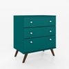 Cômoda Retrô 3 Gavetas Rt3018 Espresso Móveis Turquesa