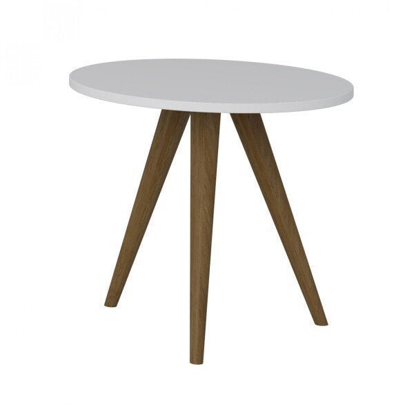 Mesa Lateral 41,5cm Retrô Branco