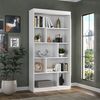 Estante para Livros 4 Prateleiras 181cmx93cm Home Office Espresso Móveis Branco TX/Branco TX