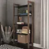 Estante para Livros 5 Prateleiras 165,5cmx65cm AZ Preto/Nogal
