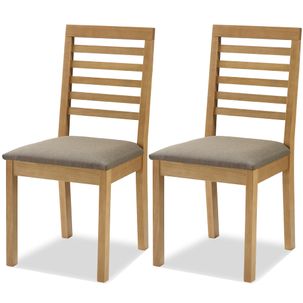 Kit 2 Cadeiras Tauari com Assento Estofado - Verde Acinzentado