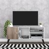 Rack para TV até 50 Polegadas 1 Porta 3 Nichos Retrô RT3014 Branco/Rústico