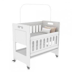 Berço Mini Cama com Rodízio Moisés Kind Móveis Branco