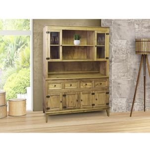 Arca Oratório Rústica 6 Portas e 4 Gavetas Cera Mel Casatema