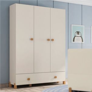 Guarda Roupa Infantil Melody 3 Portas - Off White