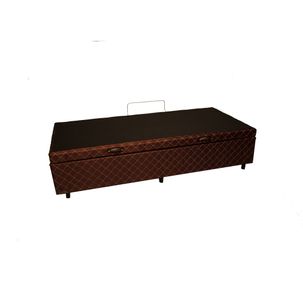 Box Baú Solteiro 88x188x43 Matelassê - Marrom