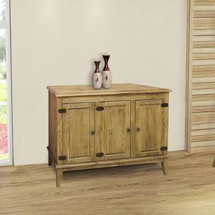 Arca Rústica com 3 Portas Cera Mel - Casatema