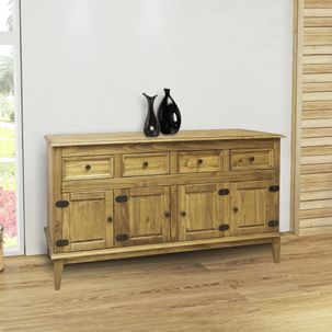 Arca Rústica com 4 Portas e 4 Gavetas Cera Mel - Casatema