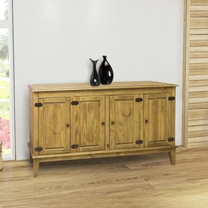 Arca Rústica com 4 Portas Cera Mel - Casatema