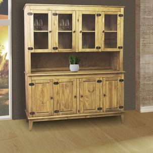 Arca e Oratório Rústica 8 Portas Cera Mel - Casatema