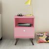 Mesa de Cabeceira 1 Gaveta 1 Nicho RT 3019 Rosa