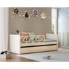 Bicama Solteiro Infantil Garden com Grades Casatema Natural/Branco