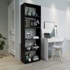Estante Livreiro Multiuso 5 Prateleiras drd Móveis Preto Perfect Touch