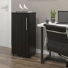 Armário Multiuso 1 Porta 3 Prateleiras Turim DRD Móveis Preto Perfect Touch