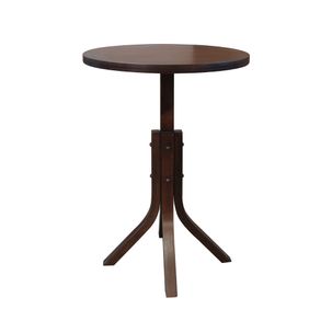 Mesa Bistrô Redonda em Madeira Taeda - Castanho Envelhecido