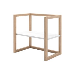 Mesinha Infantil Didática Branco/Carvalho com Regulagem de Altura - Quater