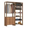 Closet Modulado 2 Peças com 1 Cabideiro 3 Gavetas Yes Montana