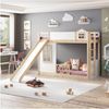 Beliche Montessoriana Garden com Escorregador Casatema Natural/Branco