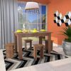 Conjunto Mesa com 4 Bancos MDP Montana