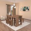 Conjunto Mesa com Nichos e 4 Bancos Montana