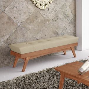 Banco Ibiza 140 cm - Imbuia/Bege