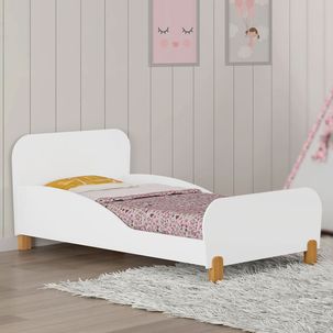 Mini Cama Infantil Melody com Proteção Lateral Móveis Estrela Branco