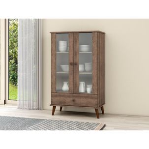 Cristaleira Baixa 2 Portas 1 Gaveta Retrô RT3107 Rústico