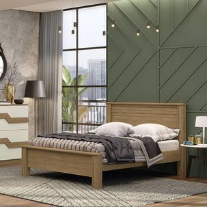Cama Casal MDF/MDP S819 Kappesberg Freijó