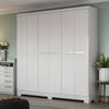 Guarda-Roupa Casal 6 Portas 2 Gavetas Internas E530 Branco
