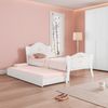 Cama Infantil Juvenil Princesa Encantada com Cama Auxiliar Pura Magia Branco/Rosa