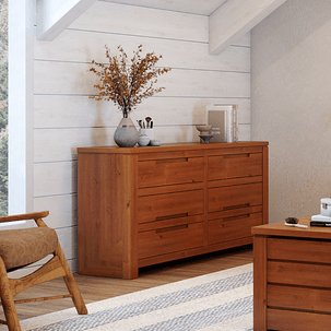 Cômoda 6 Gavetas Madeira Maciça Madma Garapa