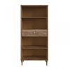Estante Colonial 3 Prateleiras 1 Gaveta 175cmx80,1cm Artemobili Garapa/Garapa Bianco