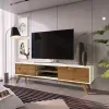 Rack para TV até 65 Polegadas 2 Gavetas Club Artemobili Branco/Garapa