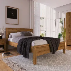 Cama De Casal Em Madeira Macica Madma Garapa