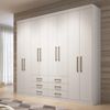 Guarda Roupa Casal 8 Portas 6 Gavetas Master Branco