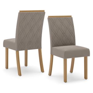 Kit 2 Cadeiras Vita Nature/Bege